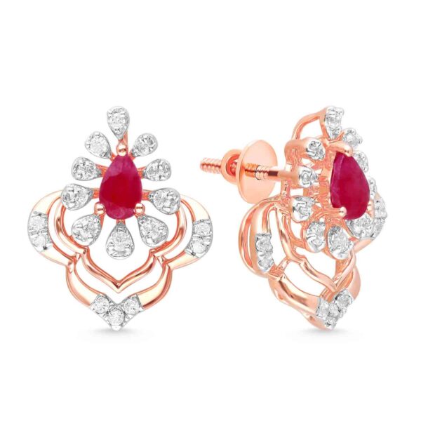 Dewdrop Symphony Diamond Pendant with Earring - Image 2