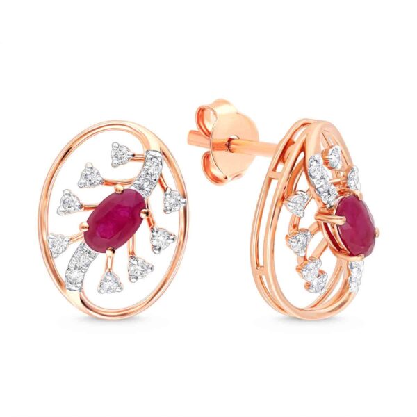 Cascade of Dreams Diamond Pendant with Earrings - Image 2