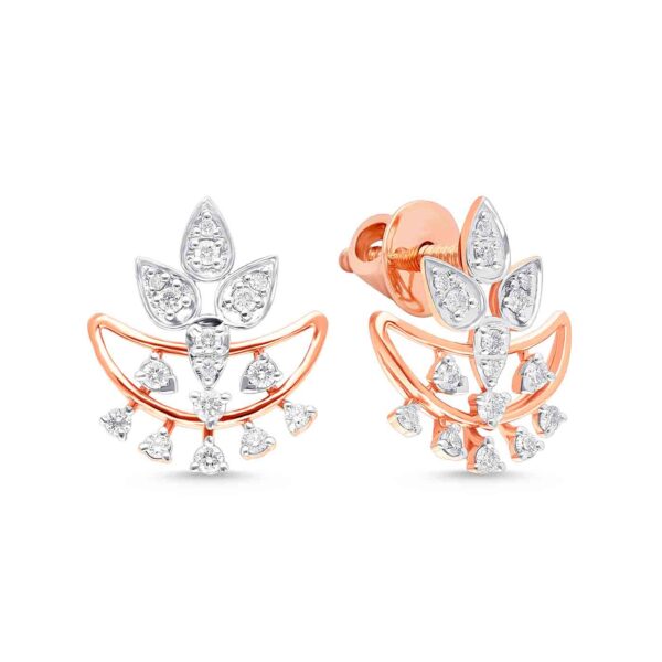 Gilded Reverie Diamond Pendant with Earring Set - Image 2