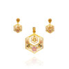 Amber Glow Gold Pendant Set