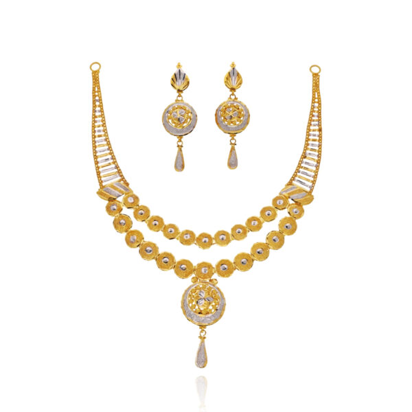 Amber Radiance Gold Necklace Set