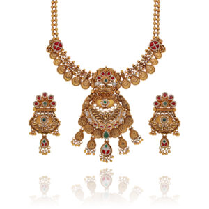 Antique Charm Gold Long Necklace