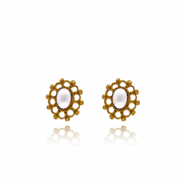 Blossom Bling Gold Tops Earrings