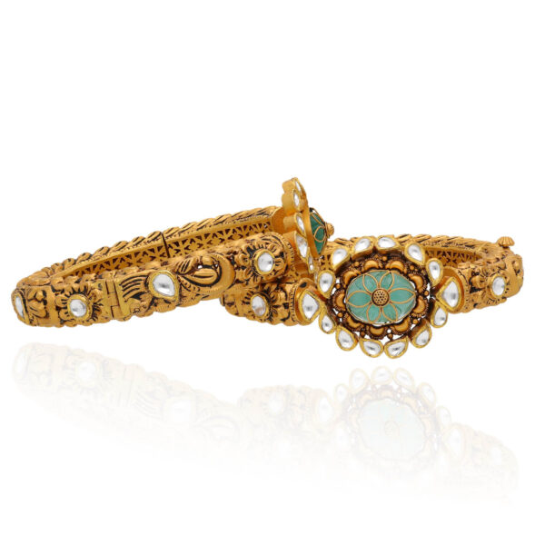 Celestial Dream Gold Bangles of Majestic Brilliance
