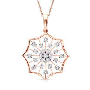 Celestial Whispers Diamond Pendant and Earring Set