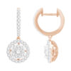 Crescent Glow Teardrop Hoop Diamond Bali