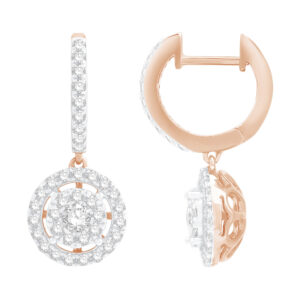 Crescent Glow Teardrop Hoop Diamond Bali