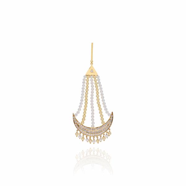 Crowned Beauty Gold Jhummar