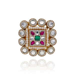 Dazzling Charm Gold Cocktail Ring