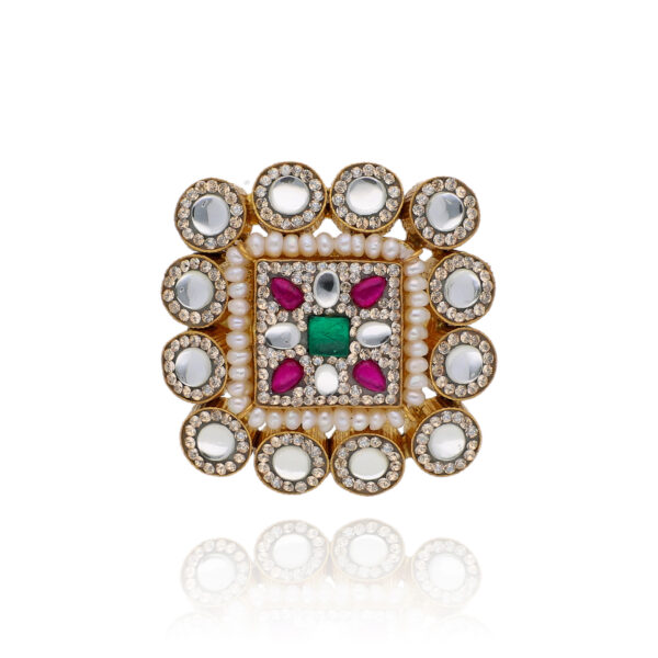 Dazzling Charm Gold Cocktail Ring