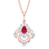 Dewdrop Symphony Diamond Pendant with Earring