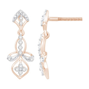 Dewy Leaflet Diamond Earring