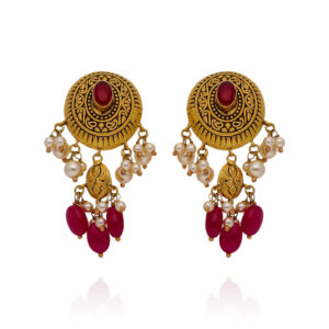 Divine Aura Gold Long Earring
