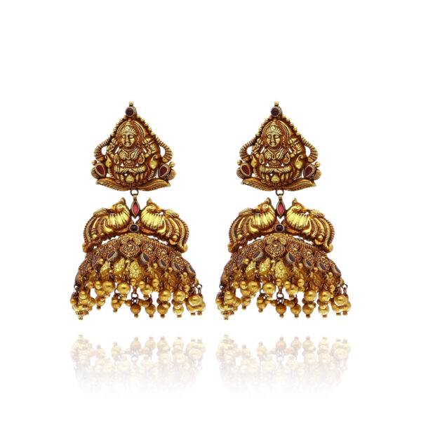 Divine Essence Gold Temple Earring