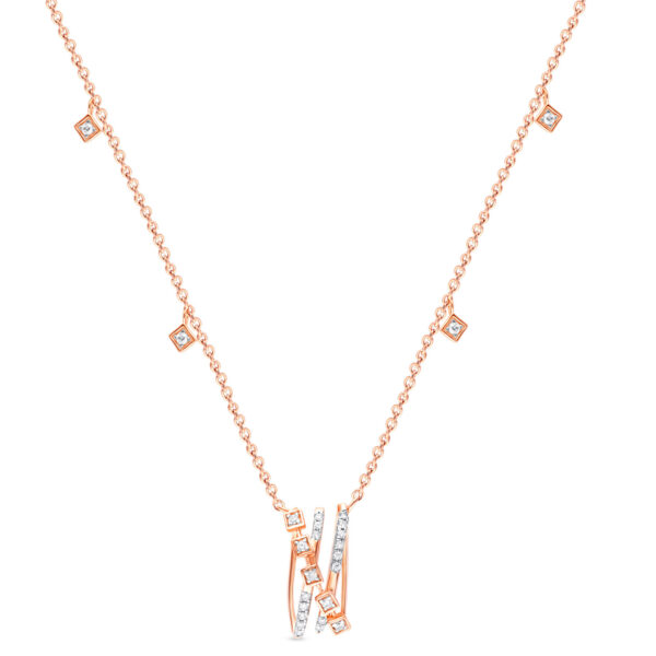 Divine Sparkle Diamond Pendant with Earring