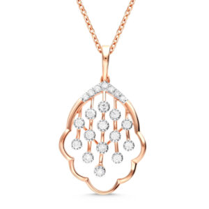 Echoing Radiance Diamond Pendant with Earring