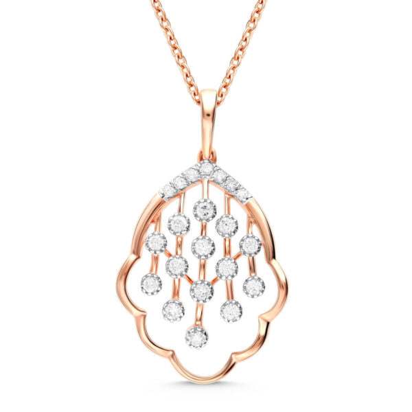 Echoing Radiance Diamond Pendant with Earring