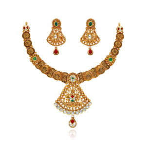 Eternal Halo Gold Necklace Set