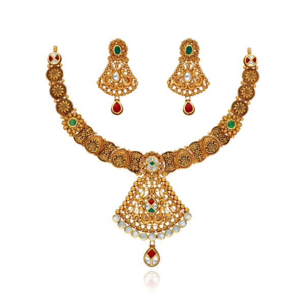 Eternal Halo Gold Necklace Set
