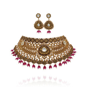 Ethereal Glow of the Sunlit Horizon Gold Choker Set