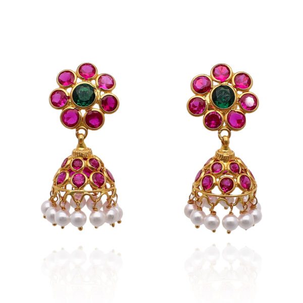 Ethereal Swirls Gold Jhumki