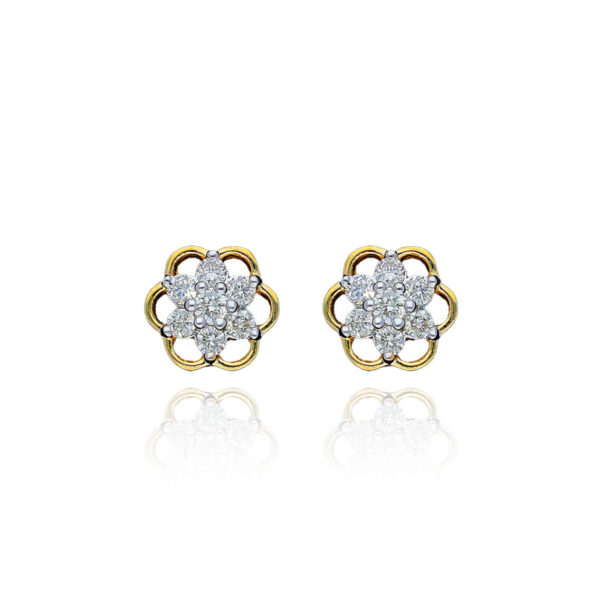 Floral Design Diamond Nose Pin