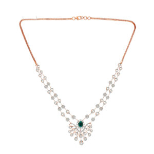 Frosted Blossom Diamond Necklace Set