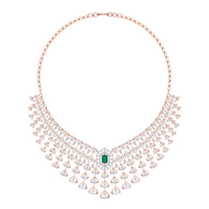Frosted Blossom Diamond Necklace Set