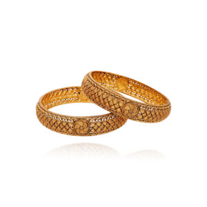 Gilded Allure Gold Bangles for Women