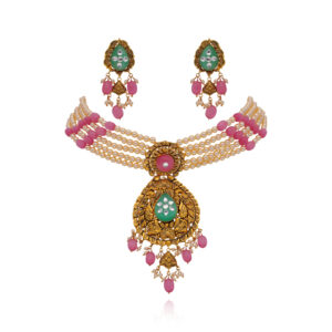 Gilded Charm Necklace Set