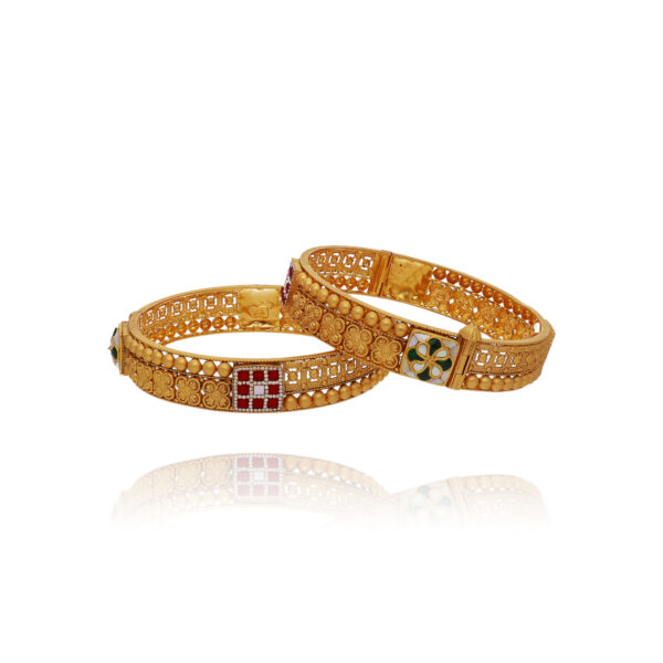 Gilded Perfection Gold Bangles