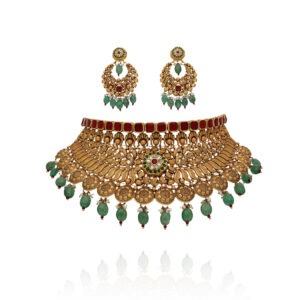 Gilded Petals of Everlasting Bloom Gold Choker Set