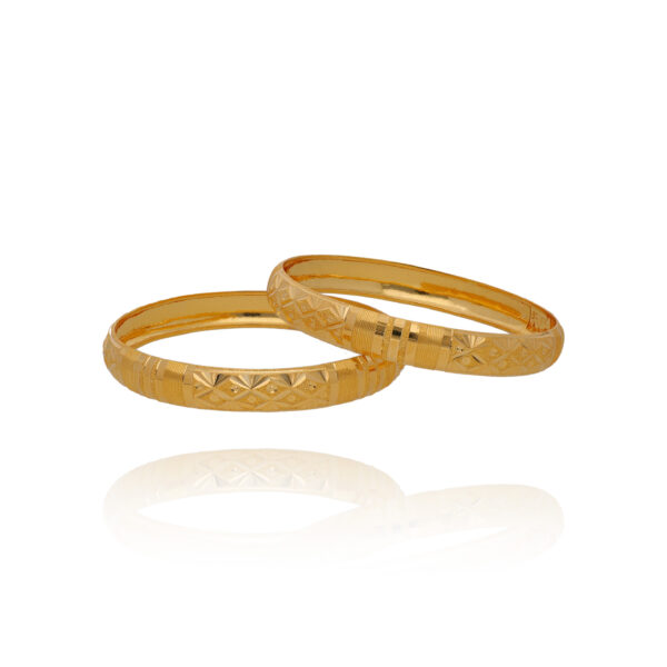Gilded Whispers Gold Bangles
