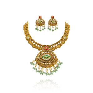 Glamour Gleam Gold Necklace Set