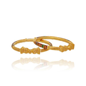 Gleaming Allure Gold Bangles