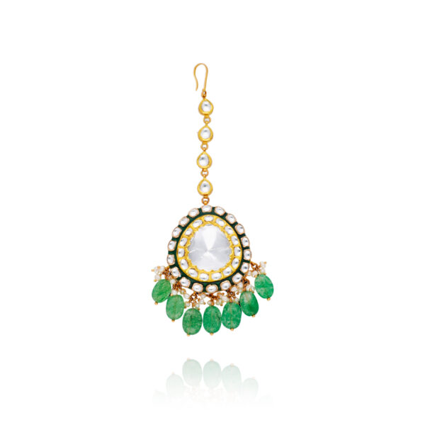 Glimmering Bliss Gold Maang Tikka