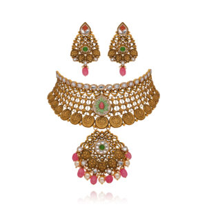 Glimmering Essence Gold Choker Set