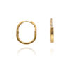 Gold Celestial Curve Hoop Earrings