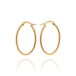 Gold Shimmer Arc Hoop Earrings