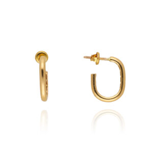 Gold Shine Storm Hoop Earrings