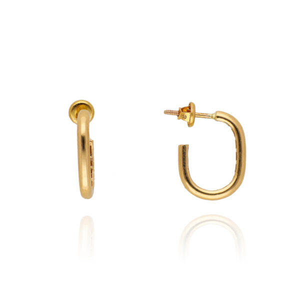 Gold Shine Storm Hoop Earrings