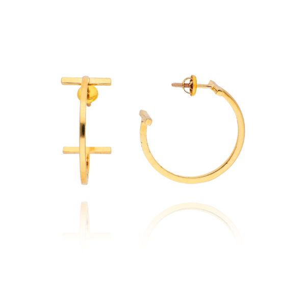 Gold Solara Magic Hoop Earrings