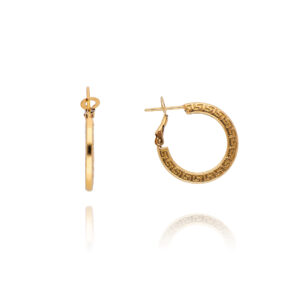 Gold Twirl of Affection Hoop Earring