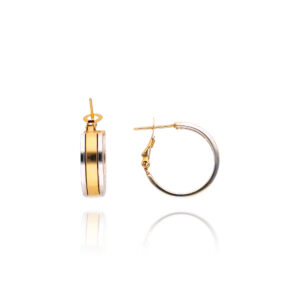 Gold Twista Hoop Earrings