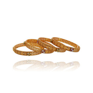 Golden Blossom Bangles