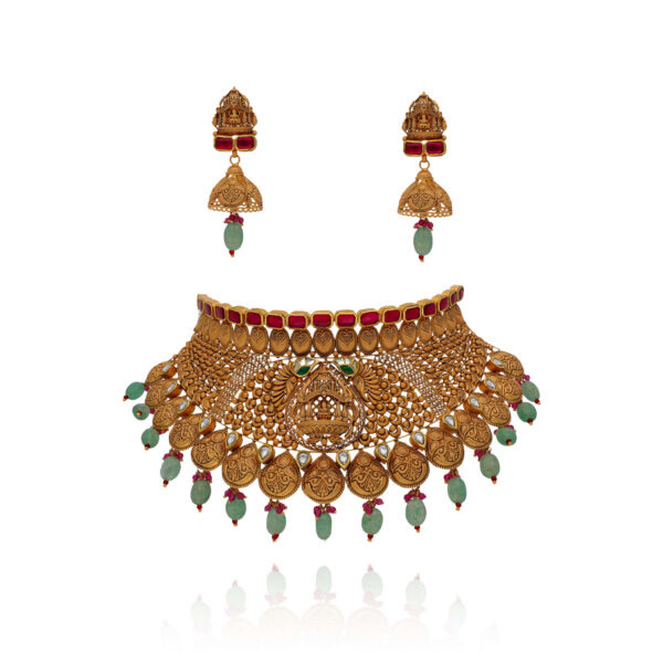 Golden Charm Choker Set