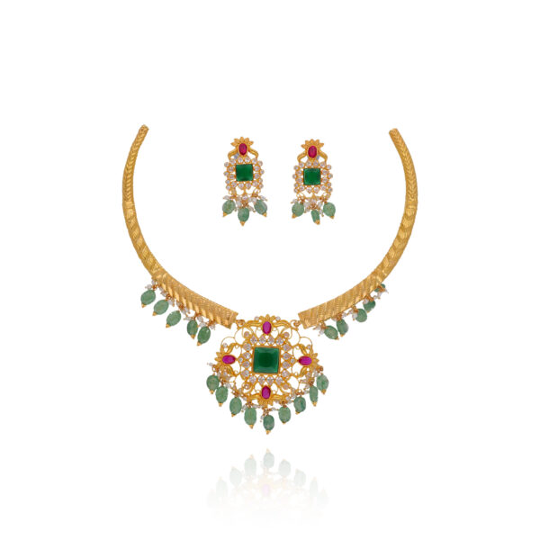 Golden Crown Necklace Set