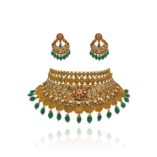 Golden Fleur Choker Set