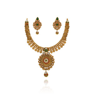 Golden Halo Charm Necklace Set