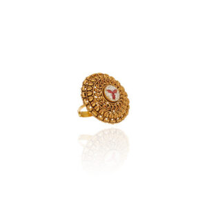 Golden Mystique Cocktail Ring  a Touch of Luxury